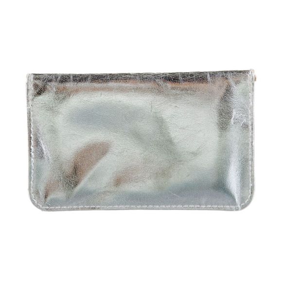 Jimmy Choo Silver Patent Leather Wallet - 5.25”W x 3.25”H x 0.25”D - Picture 4 of 5